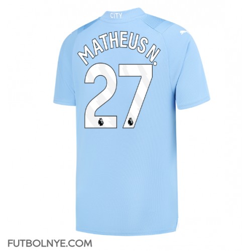 Camiseta Manchester City Matheus Nunes #27 Primera Equipación 2023-24 manga corta
